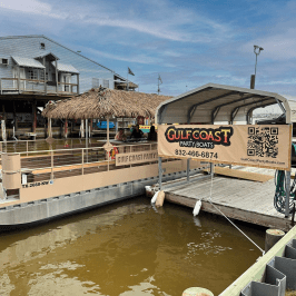 a boat sitting on top of a building